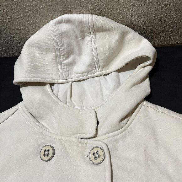 Harley Davidson Coat Women Large Blazer Hooded Fleece Pea Coat Embroidered Biker - Picture 12 of 16